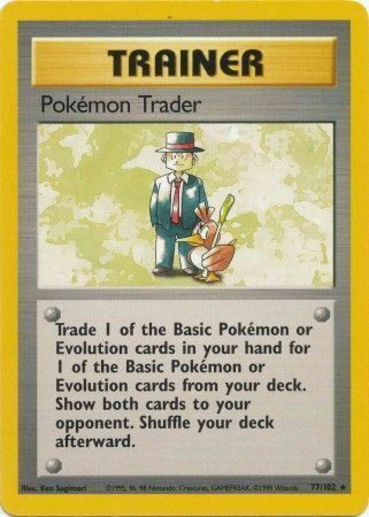 Pokémon Trader - 77/102 - Rare - Unlimited [base1U-77] [Non-Holo]