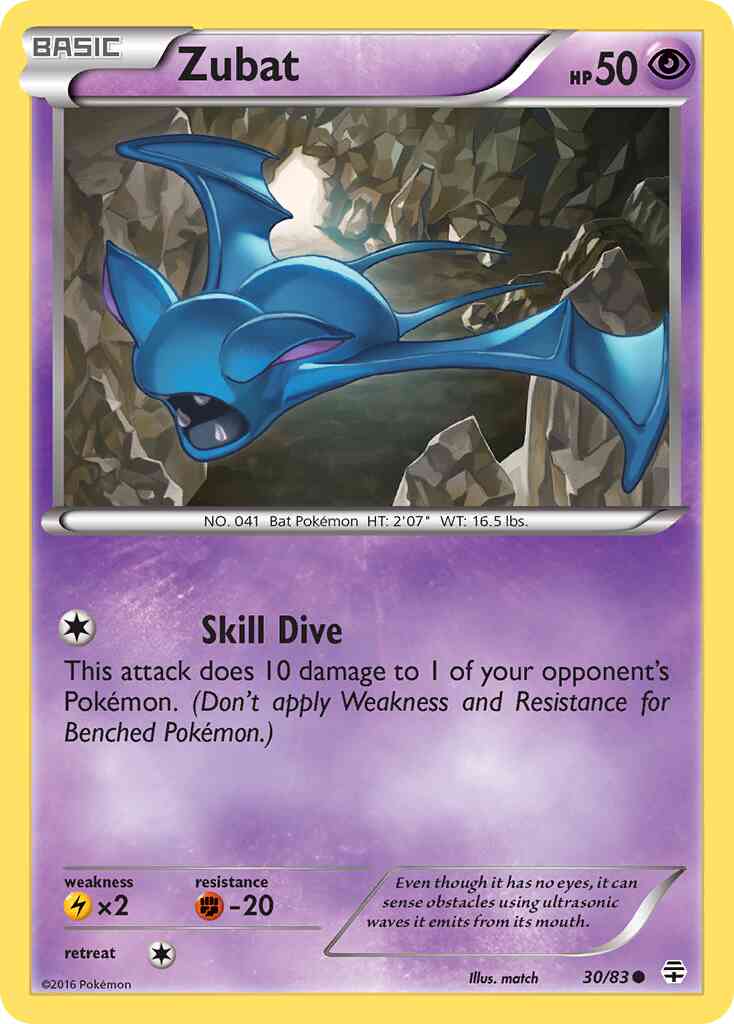 Zubat - 30/83 - Common [g1-30] [Reverse Holo]