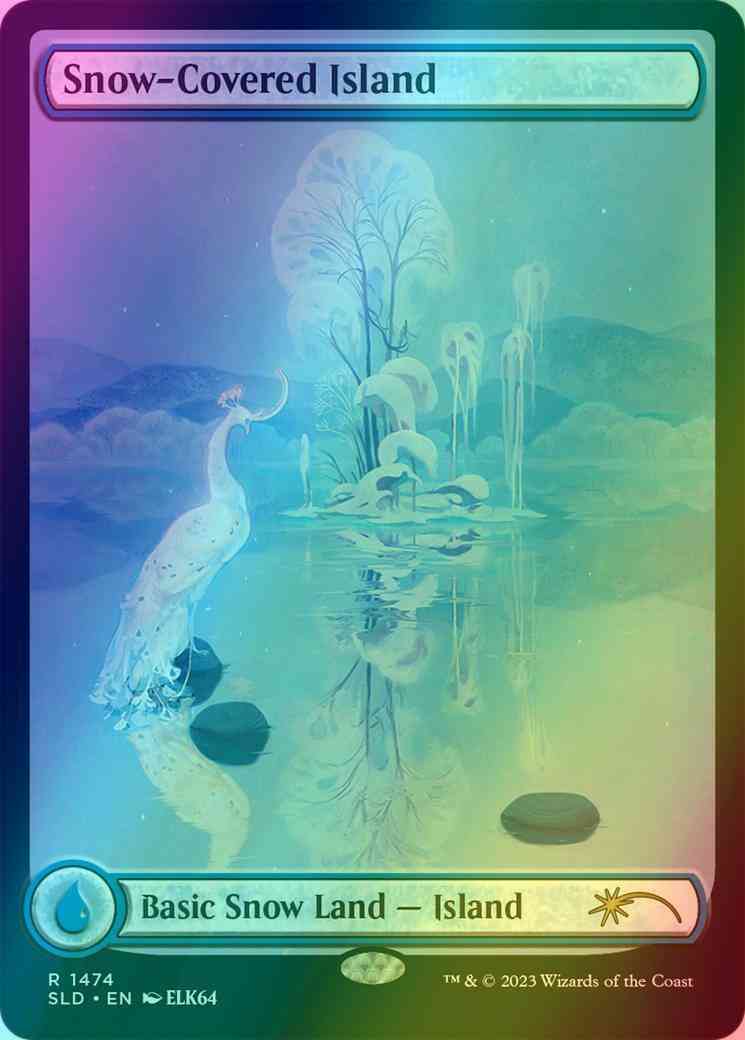 Snow-Covered Island [1474] [Full Art] [Paradise Frost] [Secret Lair Drop] [Foil]