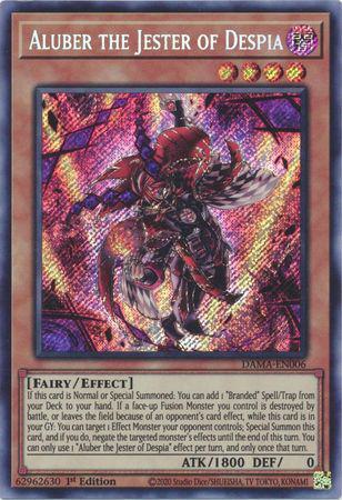 Aluber the Jester of Despia - DAMA-EN006 - Secret Rare - 1st Edition