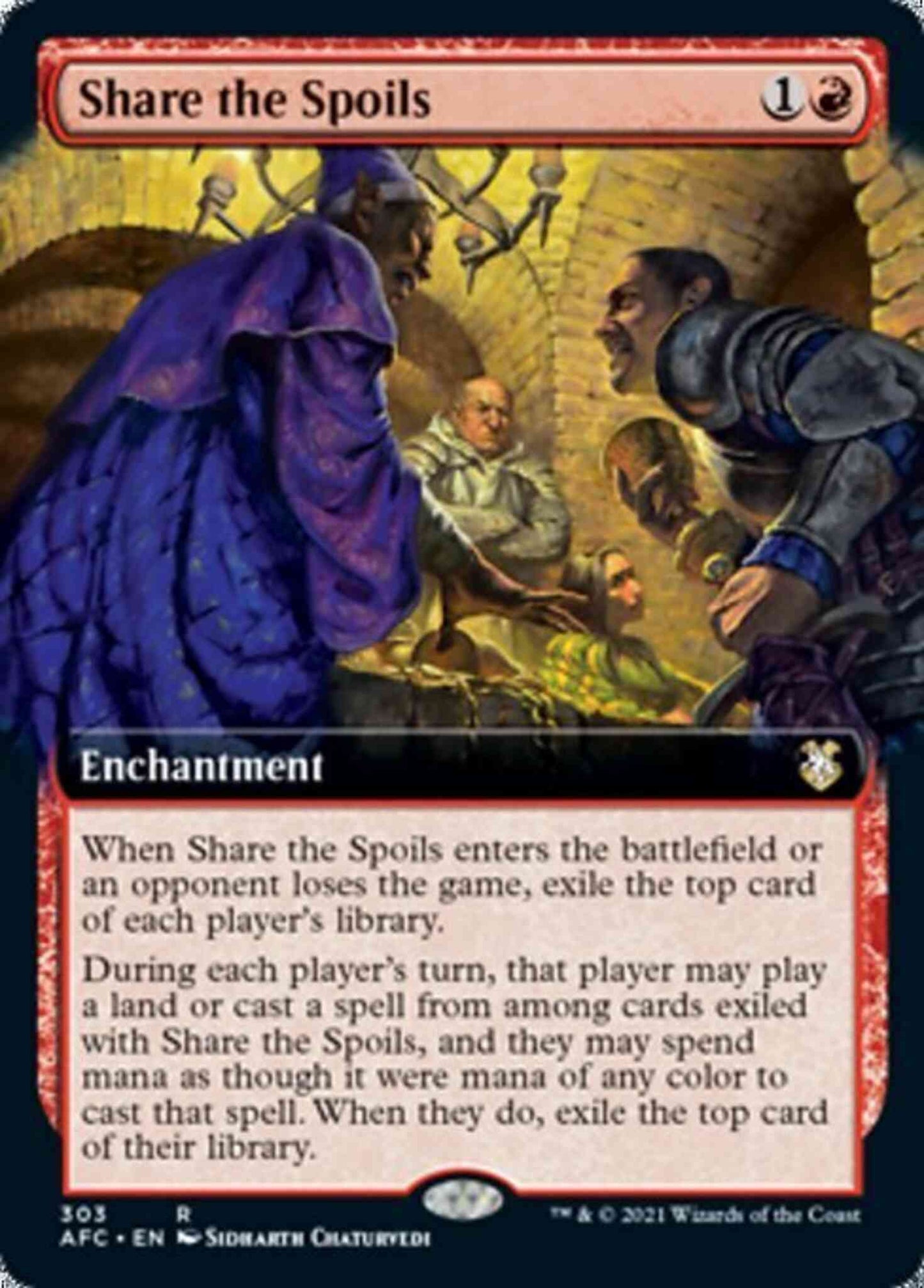 Share the Spoils [303] [Extended Art] [Adventures in the Forgotten Realms Commander] [Non-Foil]