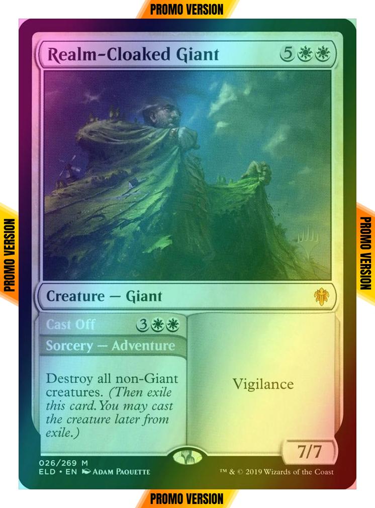 Realm-Cloaked Giant // Cast Off [26p] [Promo Pack] [Throne of Eldraine Promos] [Foil]