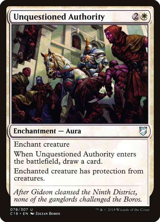 Unquestioned Authority [78] [Commander 2018] [Non-Foil]