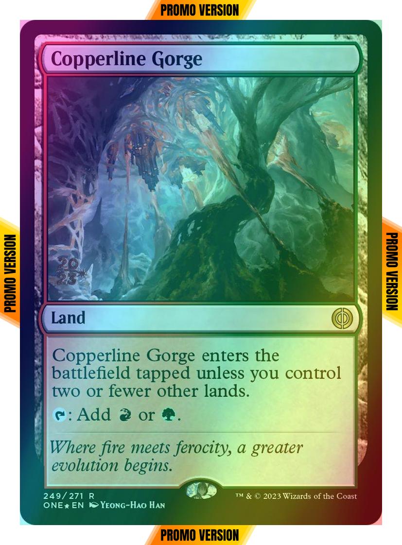 Copperline Gorge [249s] [Prerelease] [Phyrexia: All Will Be One: Promos] [Foil]