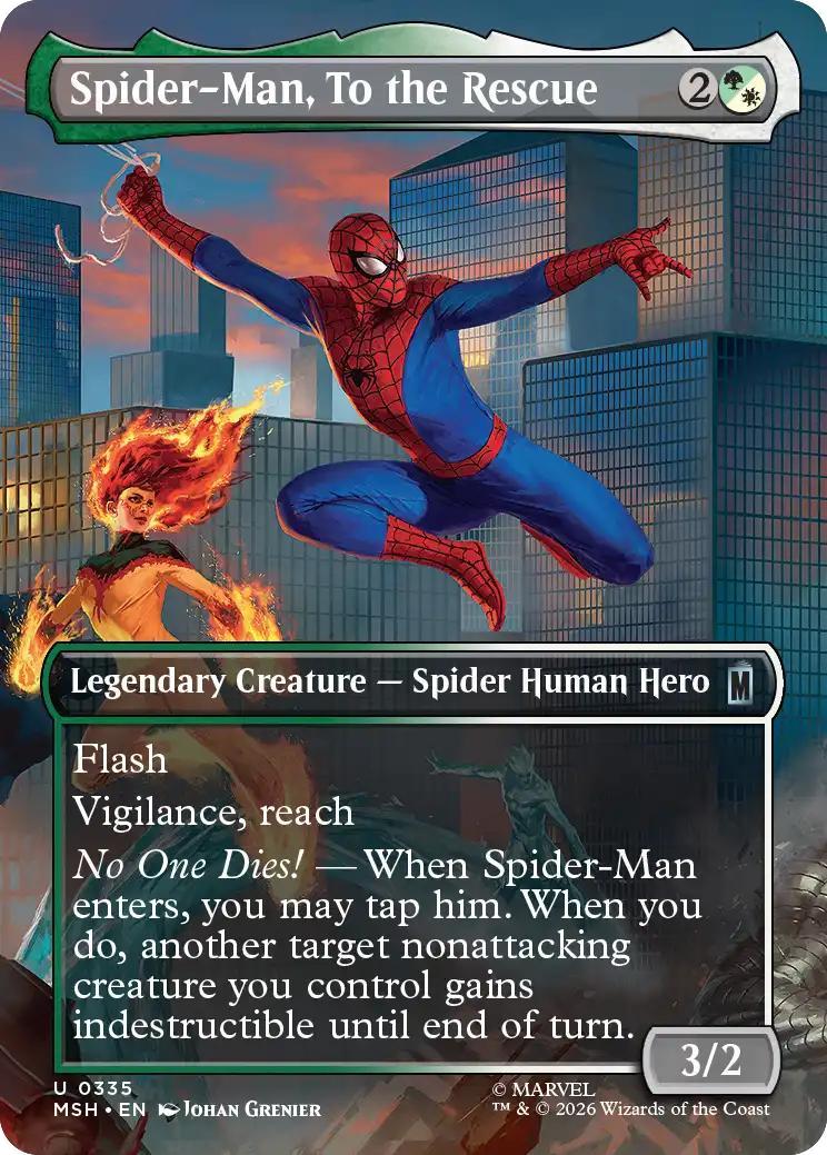 Spider-Man, To the Rescue [335] [Borderless] [Scene] [Marvel Super Heroes] [Non-Foil]