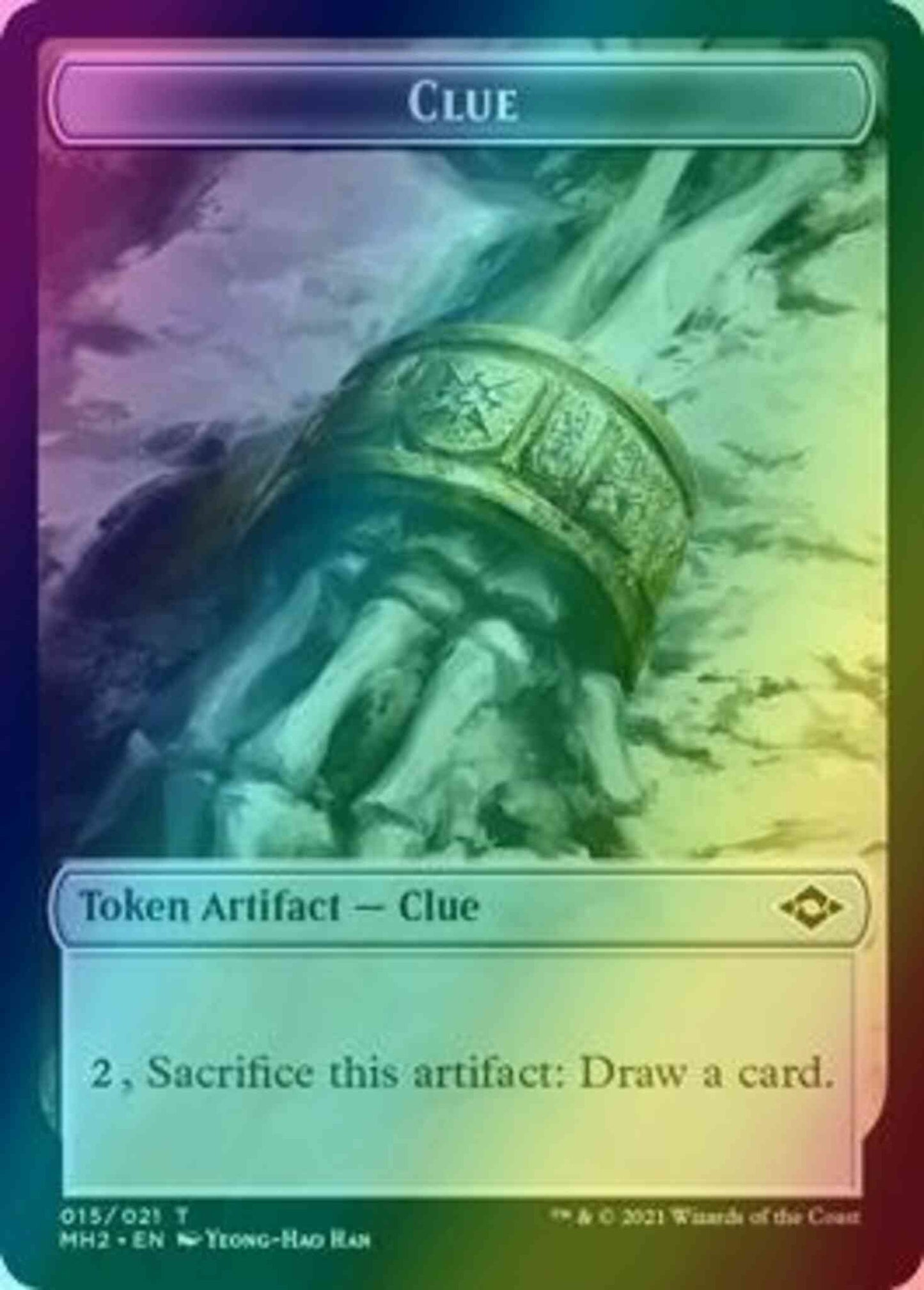 Clue Token (15) // Thopter Token (19) [Modern Horizons 2 Tokens] [Foil]