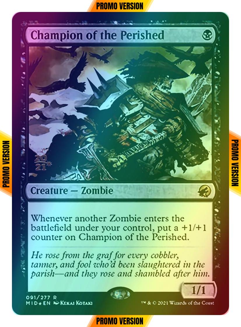 Champion of the Perished [Prerelease] [91s] [Innistrad: Midnight Hunt Promos] [Foil]