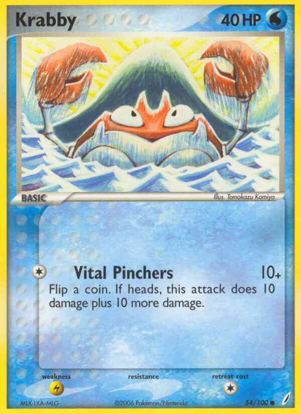 Krabby - 54/100 - Common [ex14-54] [Reverse Holo]