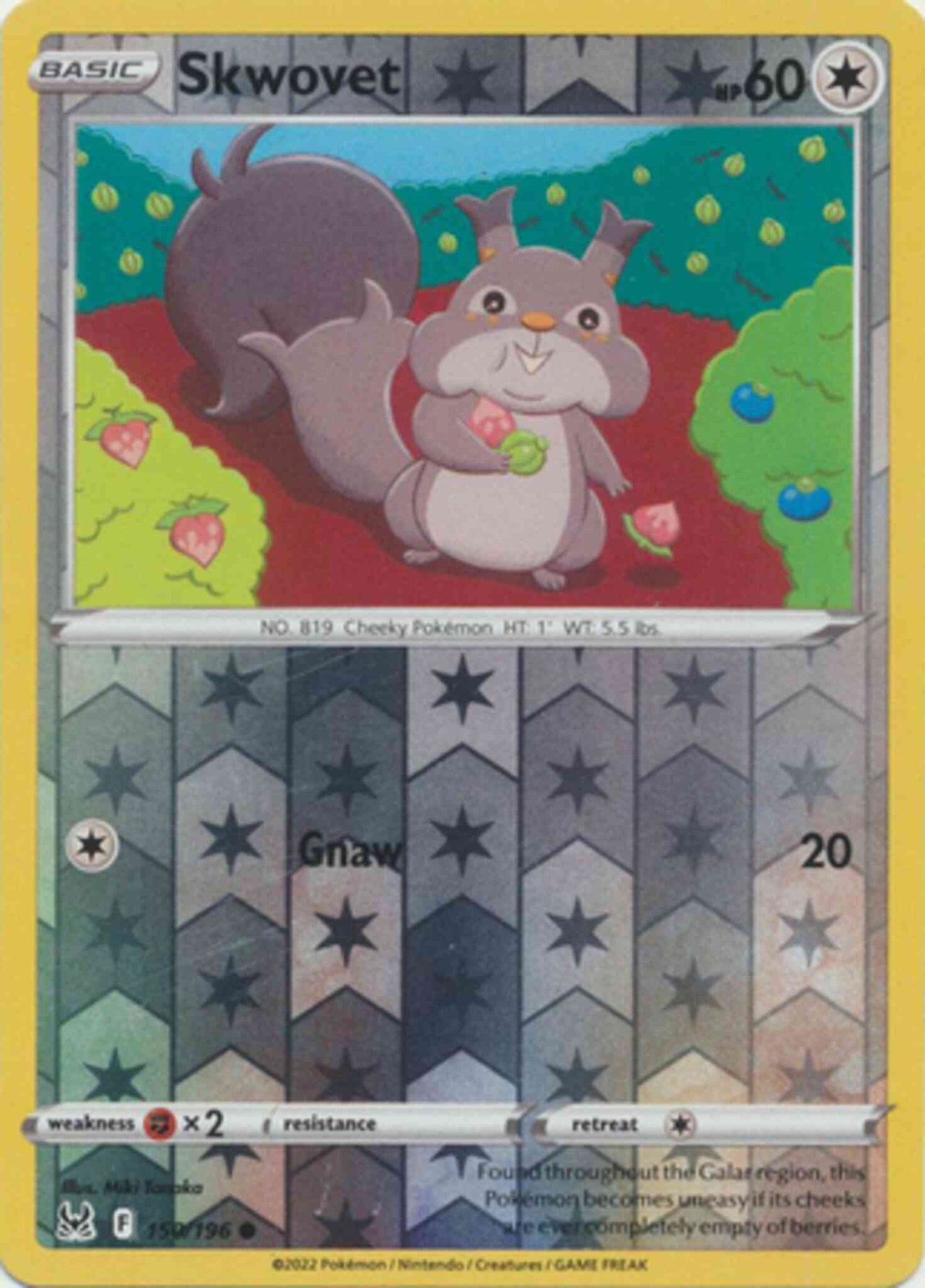 Skwovet - 150/196 - Common [swsh11-150] [Reverse Holo]