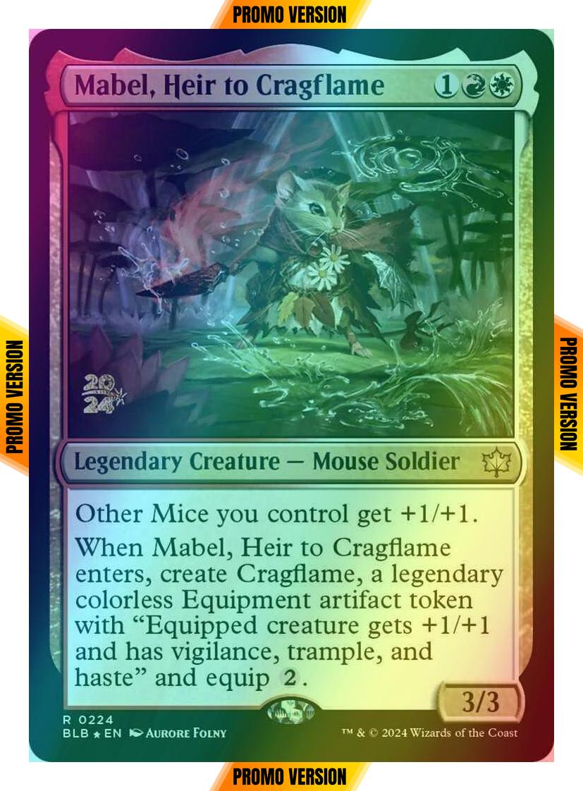 Mabel, Heir to Cragflame [224s] [Prerelease] [Bloomburrow: Promos] [Foil]