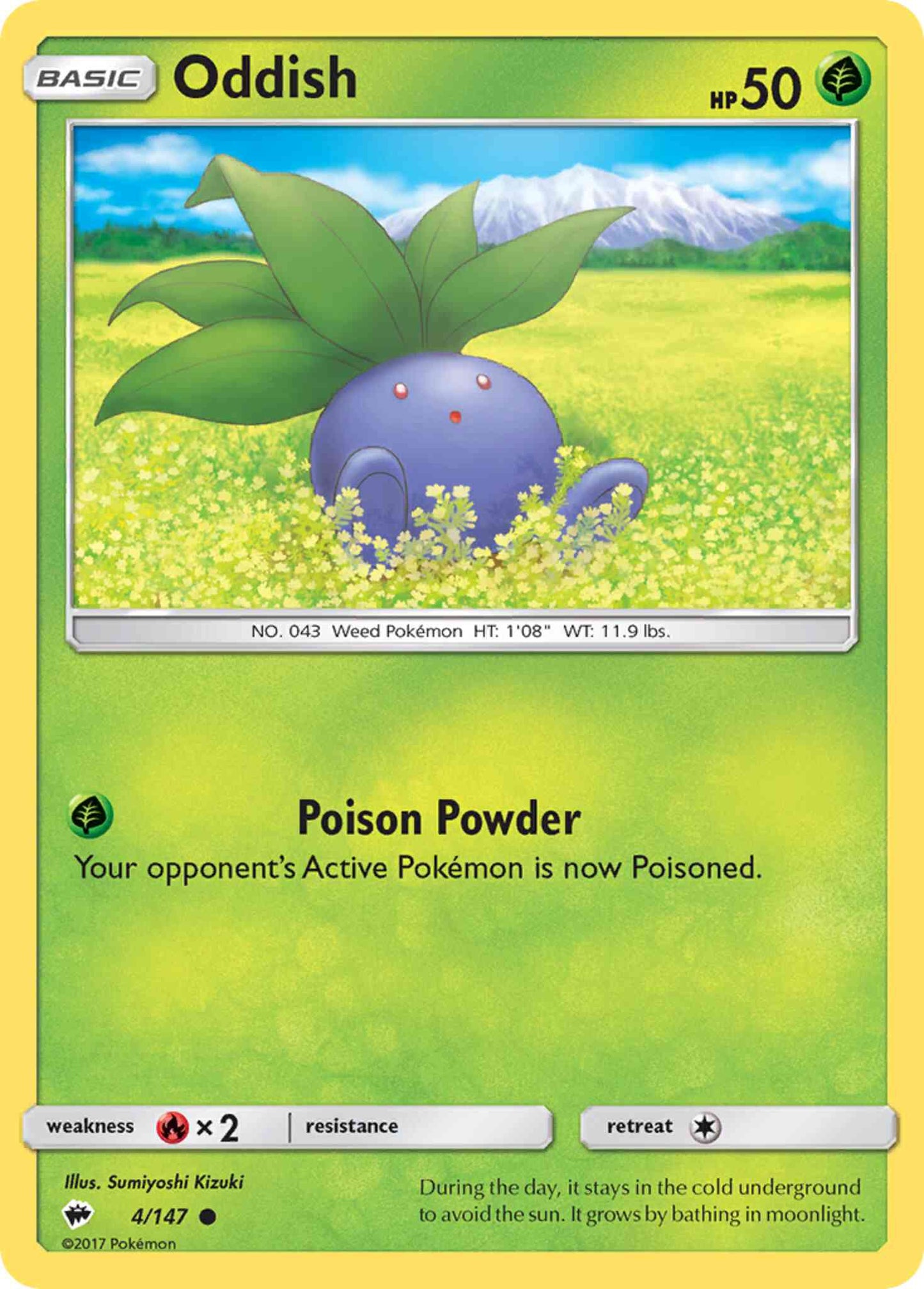 Oddish - 4/147 - Common [sm3-4] [Non-Holo]