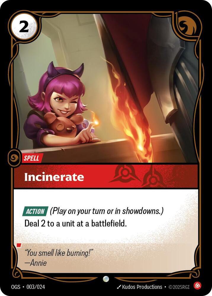 Incinerate - 003/024 [Origins: Proving Grounds] [Non-Foil]