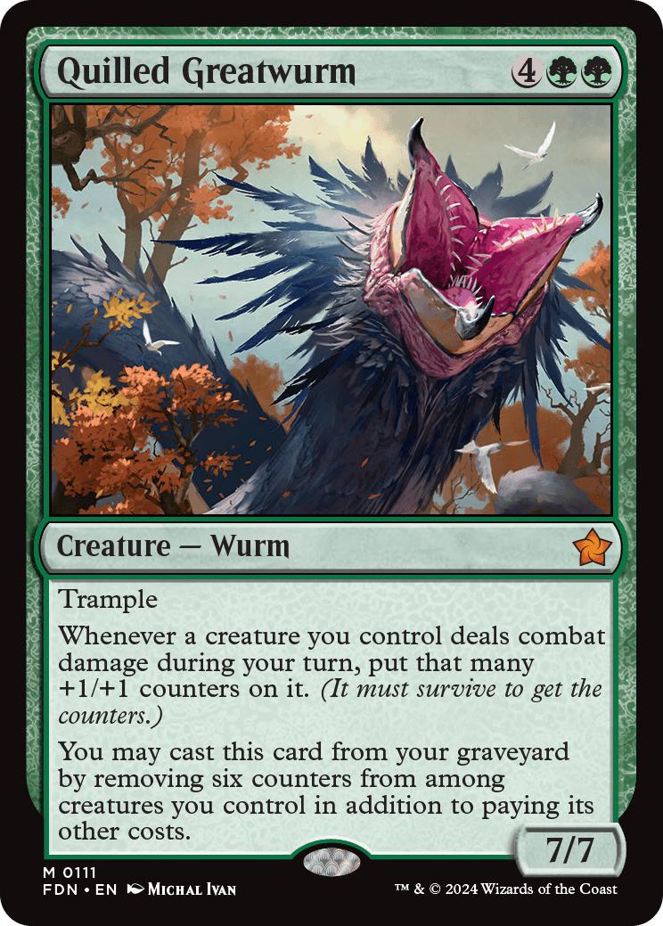 Quilled Greatwurm [111] [Foundations] [Non-Foil]