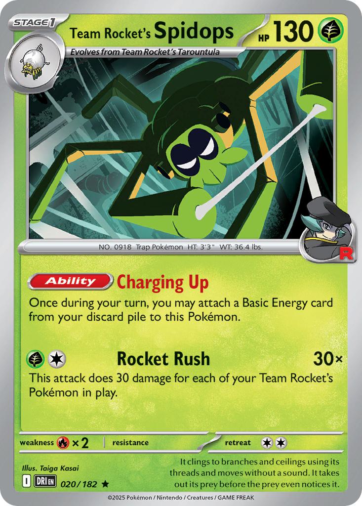Team Rocket's Spidops - 020/182 - Rare [sv10-020] [Holo]