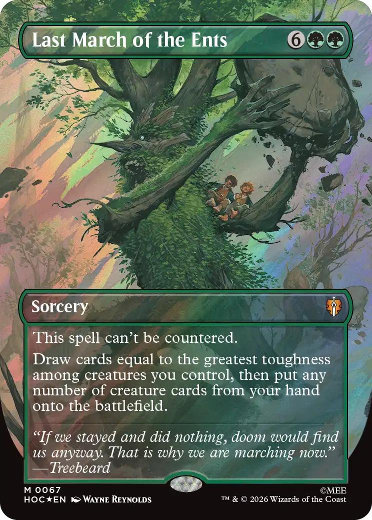 Last March of the Ents [67] [Borderless] [Classic Artist] [The Hobbit: Commander] [Surge Foil]
