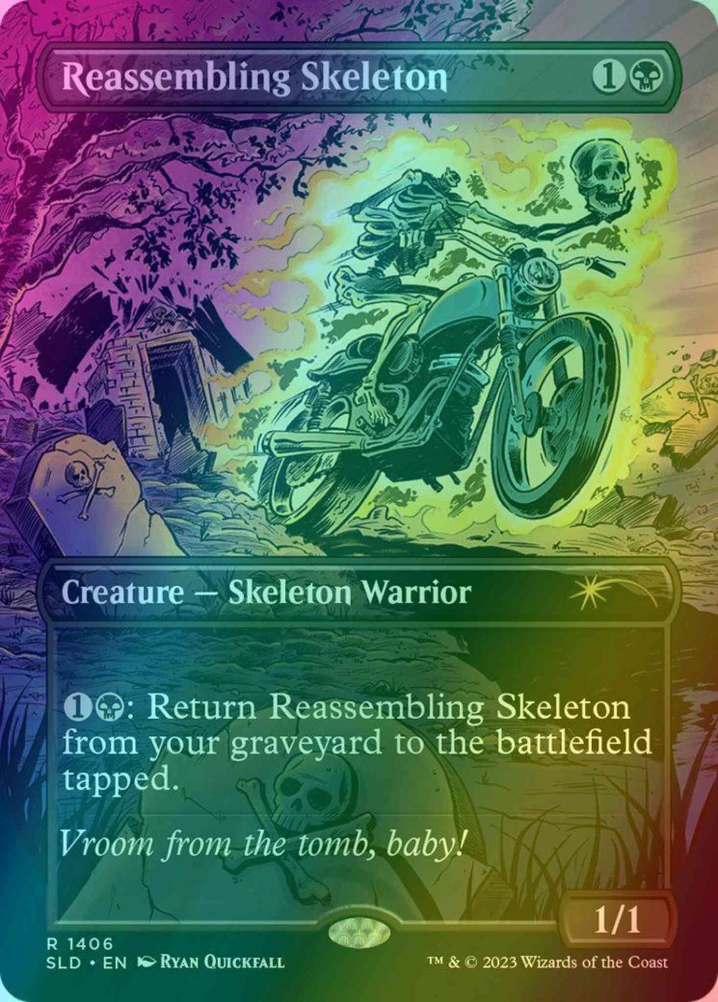 Reassembling Skeleton [1406] [Borderless] [Bad to the Bones] [Secret Lair Drop] [Foil]