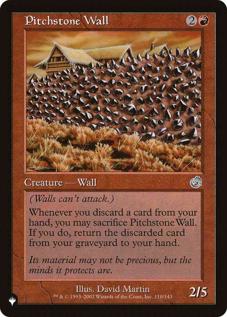 Pitchstone Wall [TOR-110] [The List] [Non-Foil]