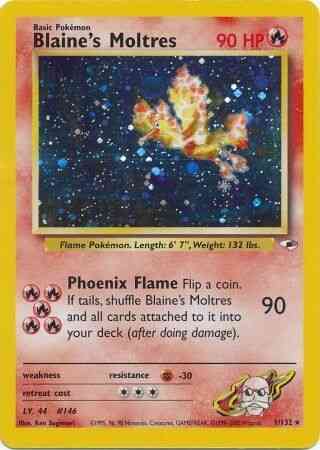Blaine's Moltres - 1/132 - Rare - Unlimited [gym1U-1] [Holo]