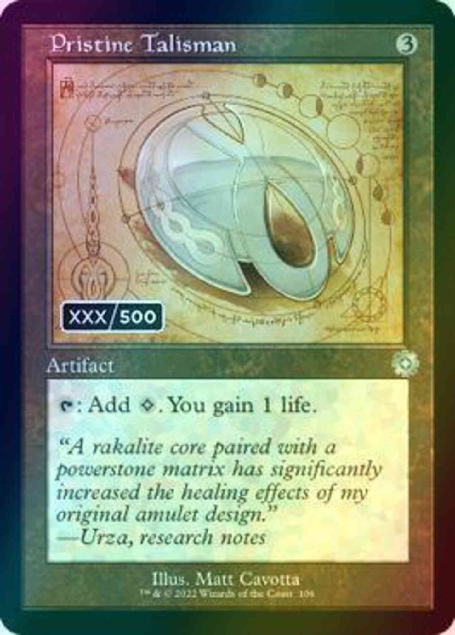 Pristine Talisman - Serial Numbered [106z] [Retro Frame] [Schematic] [The Brothers' War Retro Artifacts] [Foil]