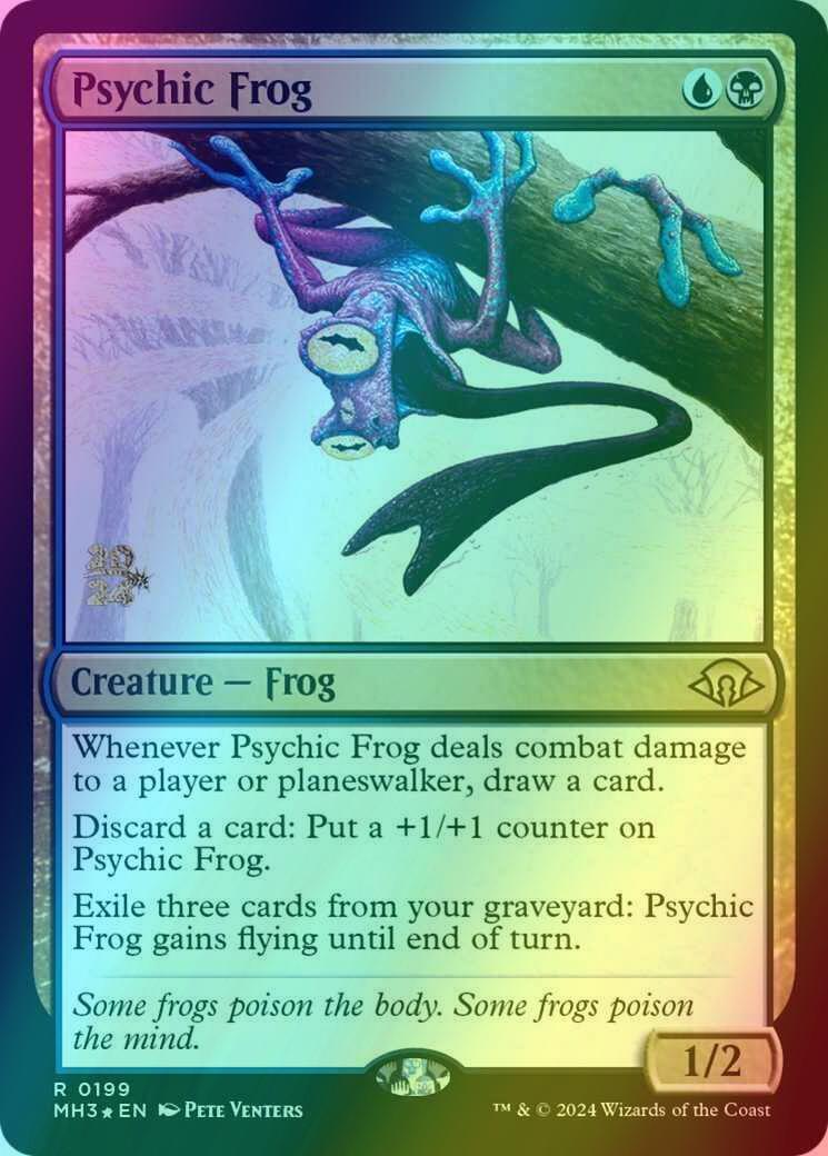 Psychic Frog [199s] [Prerelease] [Modern Horizons 3: Promos] [Foil]