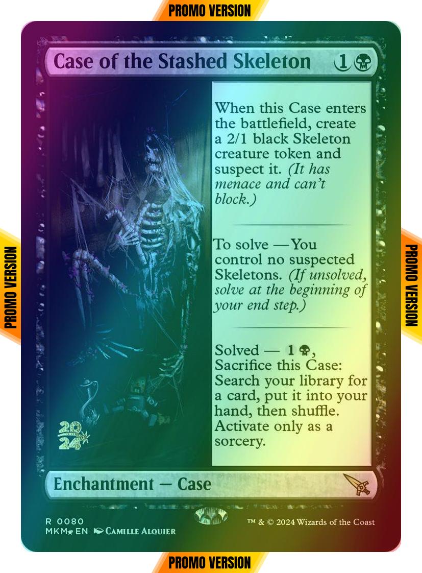 Case of the Stashed Skeleton [80s] [Prerelease] [Murders at Karlov Manor: Promos] [Foil]