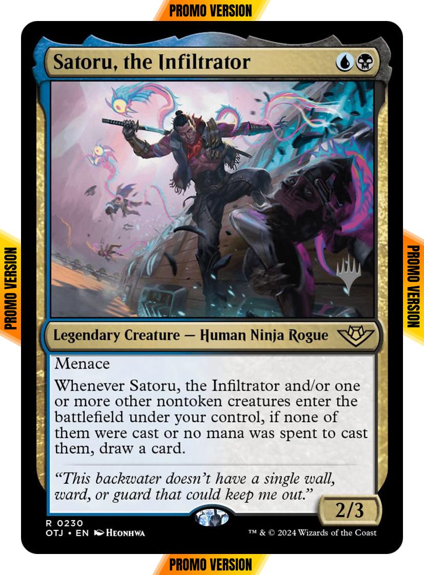 Satoru, the Infiltrator [230p] [Promo Pack] [Outlaws of Thunder Junction: Promos] [Non-Foil]