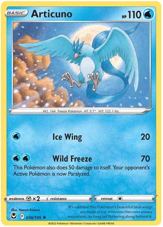 Articuno - 036/195 - Rare Holo [swsh12-036] [Holo]