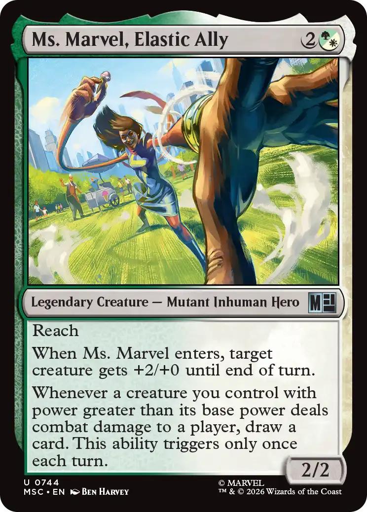 Ms. Marvel, Elastic Ally [744] [Jumpstart] [Marvel Super Heroes: Commander] [Non-Foil]