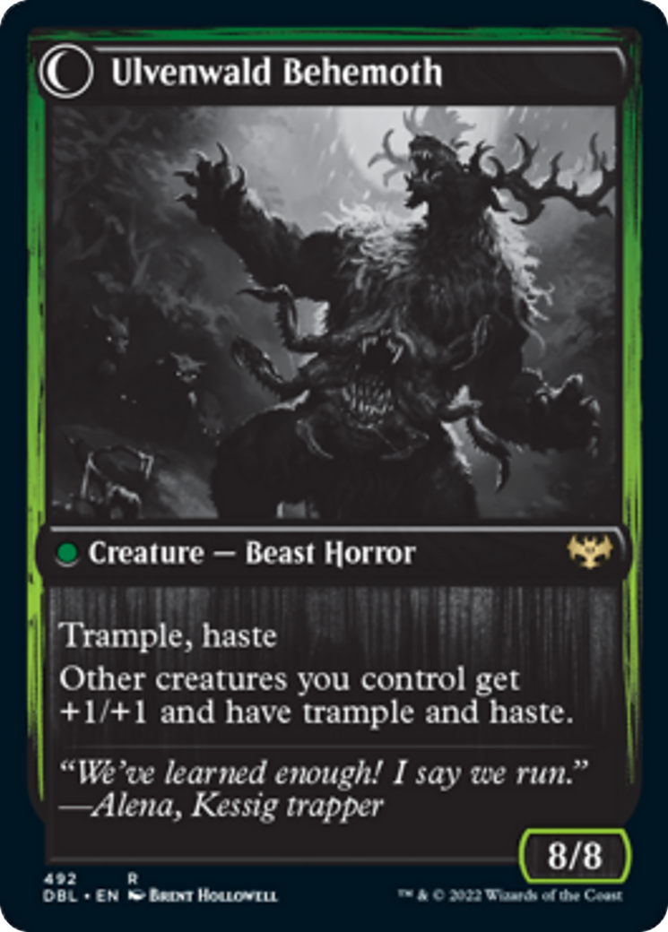 Ulvenwald Oddity // Ulvenwald Behemoth [492] [Innistrad: Double Feature] [Non-Foil]