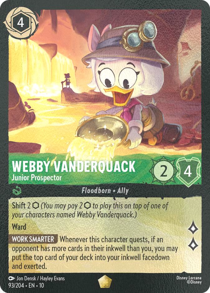 Webby Vanderquack - Junior Prospector - 93/204 [Whispers in the Well] [Cold Foil]