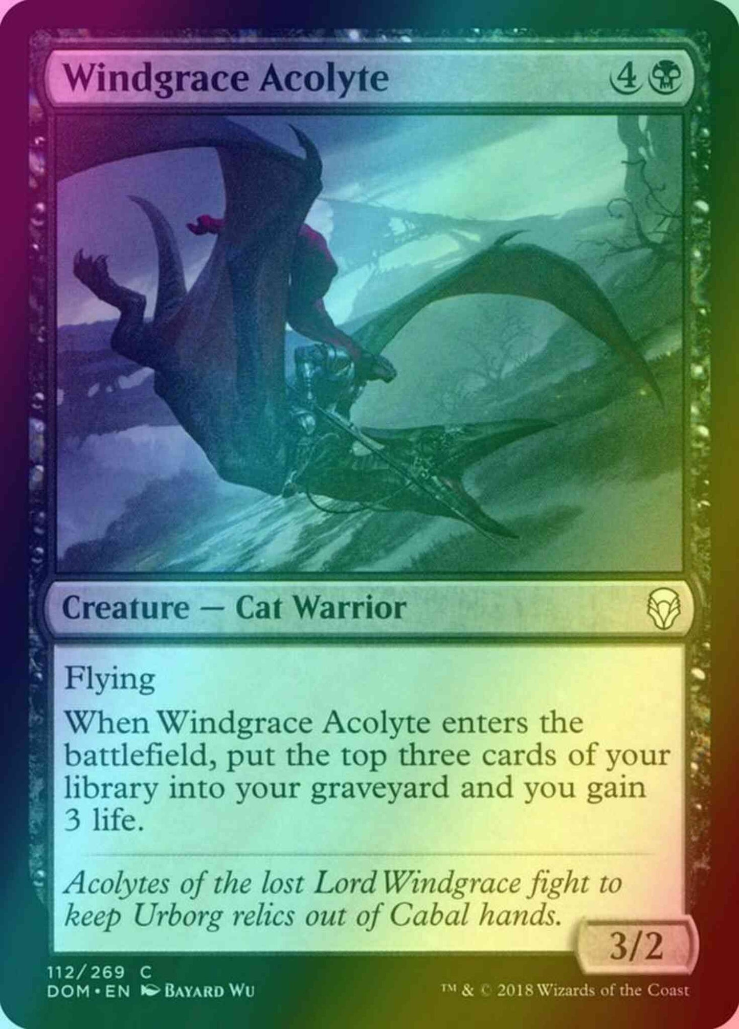 Windgrace Acolyte [112] [Dominaria] [Foil]