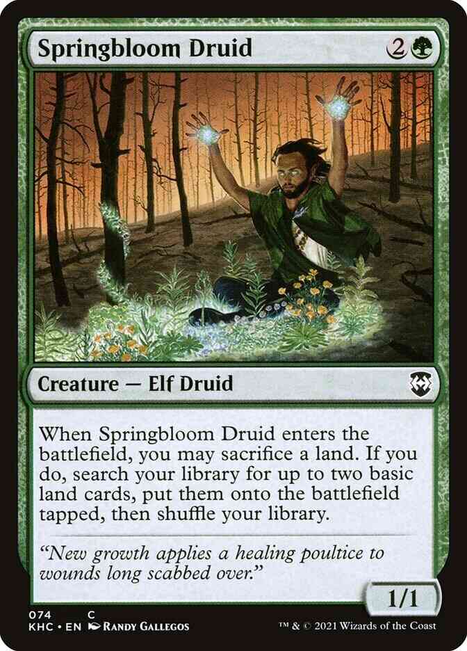 Springbloom Druid [74] [Kaldheim Commander] [Non-Foil]