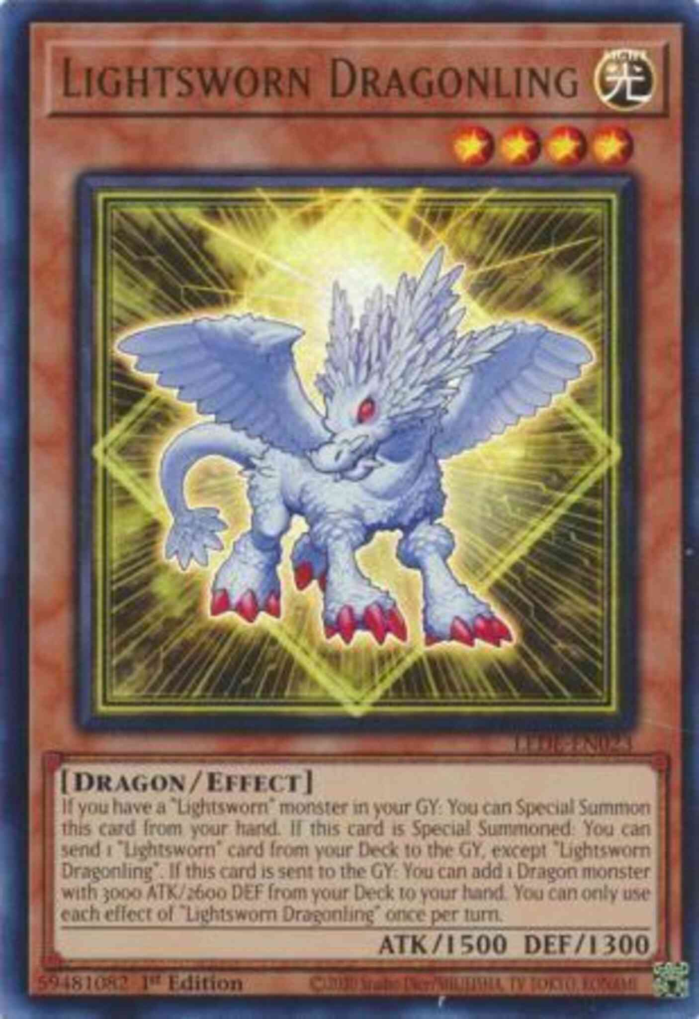 Lightsworn Dragonling - LEDE-EN023 - Ultra Rare - 1st Edition
