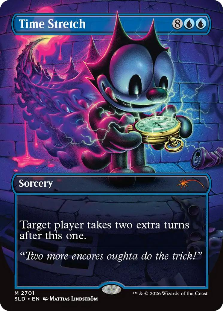 Time Stretch [2701] [Borderless] [Felix the Cat] [Secret Lair Drop] [Non-Foil]