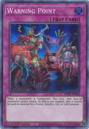 Warning Point - MP21-EN216 - Super Rare - 1st Edition
