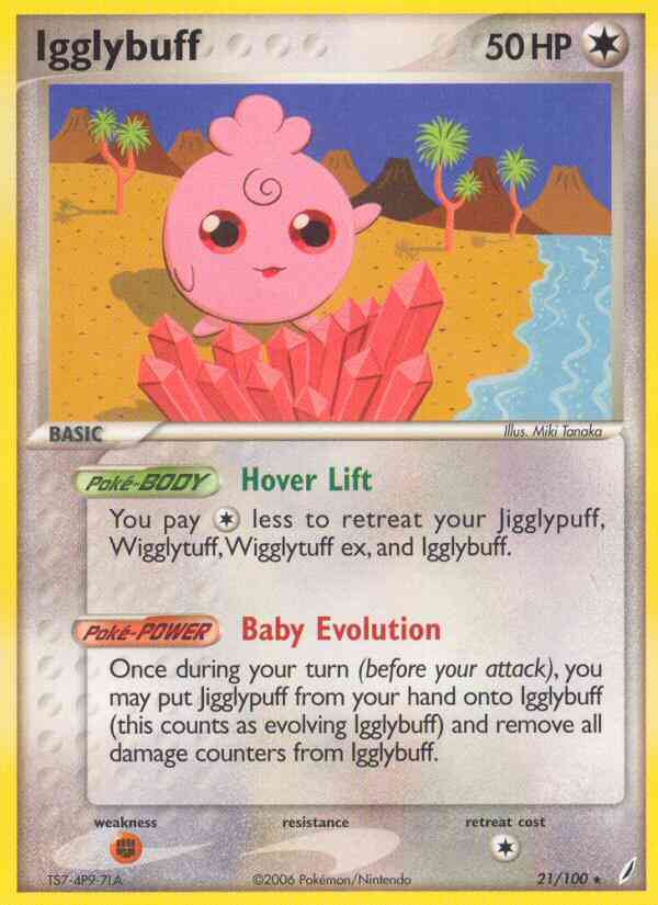 Igglybuff - 21/100 - Rare [ex14-21] [Reverse Holo]