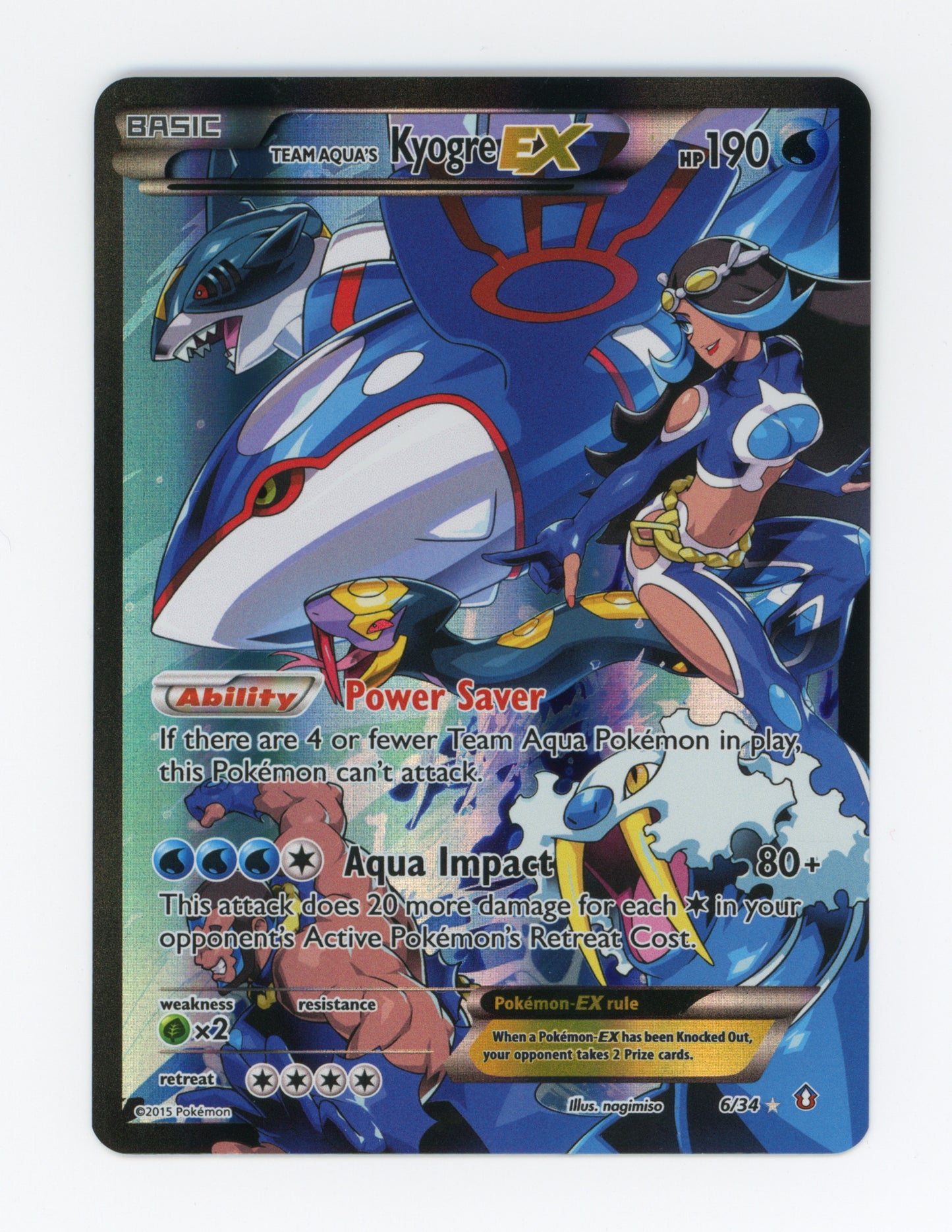 Team Aqua's Kyogre-ex — Rare Holo EX — ID 19406