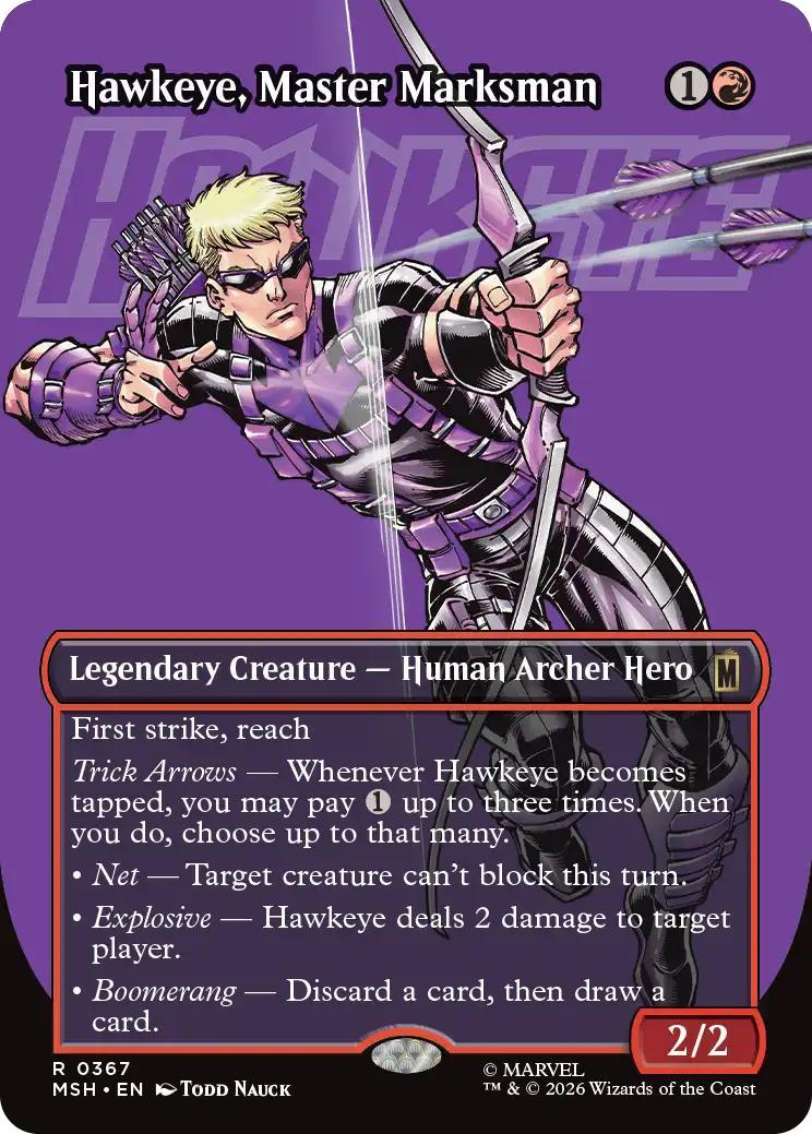 Hawkeye, Master Marksman [367] [Borderless] [Logo] [Marvel Super Heroes] [Non-Foil]