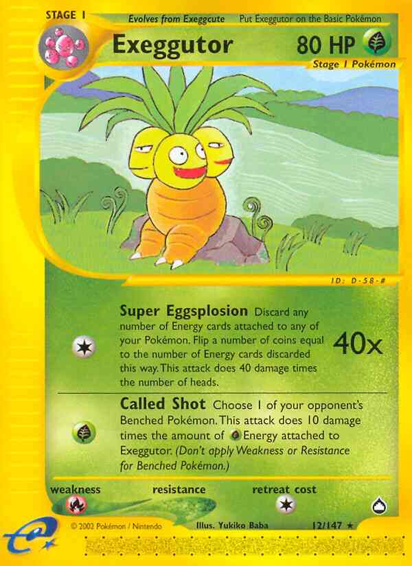 Exeggutor - 12/147 - Rare [ecard2-12] [Non-Holo]