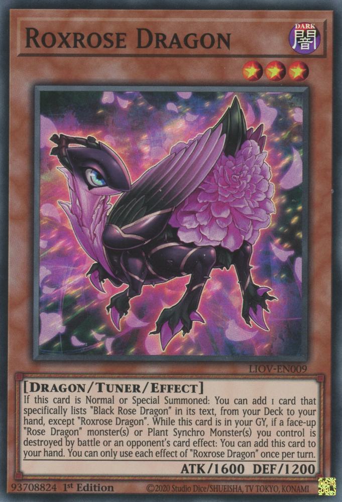 Roxrose Dragon - LIOV-EN009 - Super Rare - 1st Edition