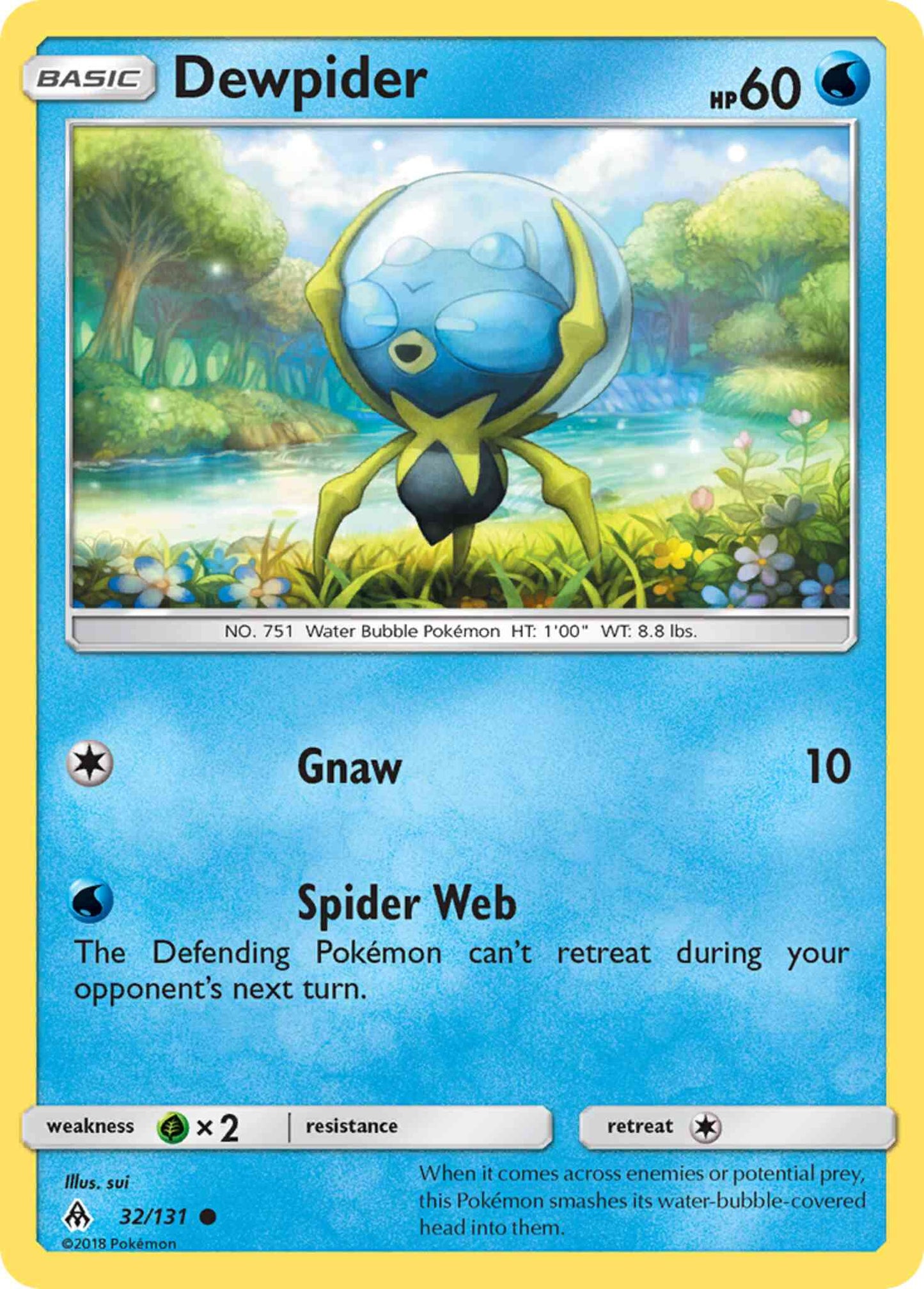 Dewpider - 32/131 - Common [sm6-32] [Reverse Holo]