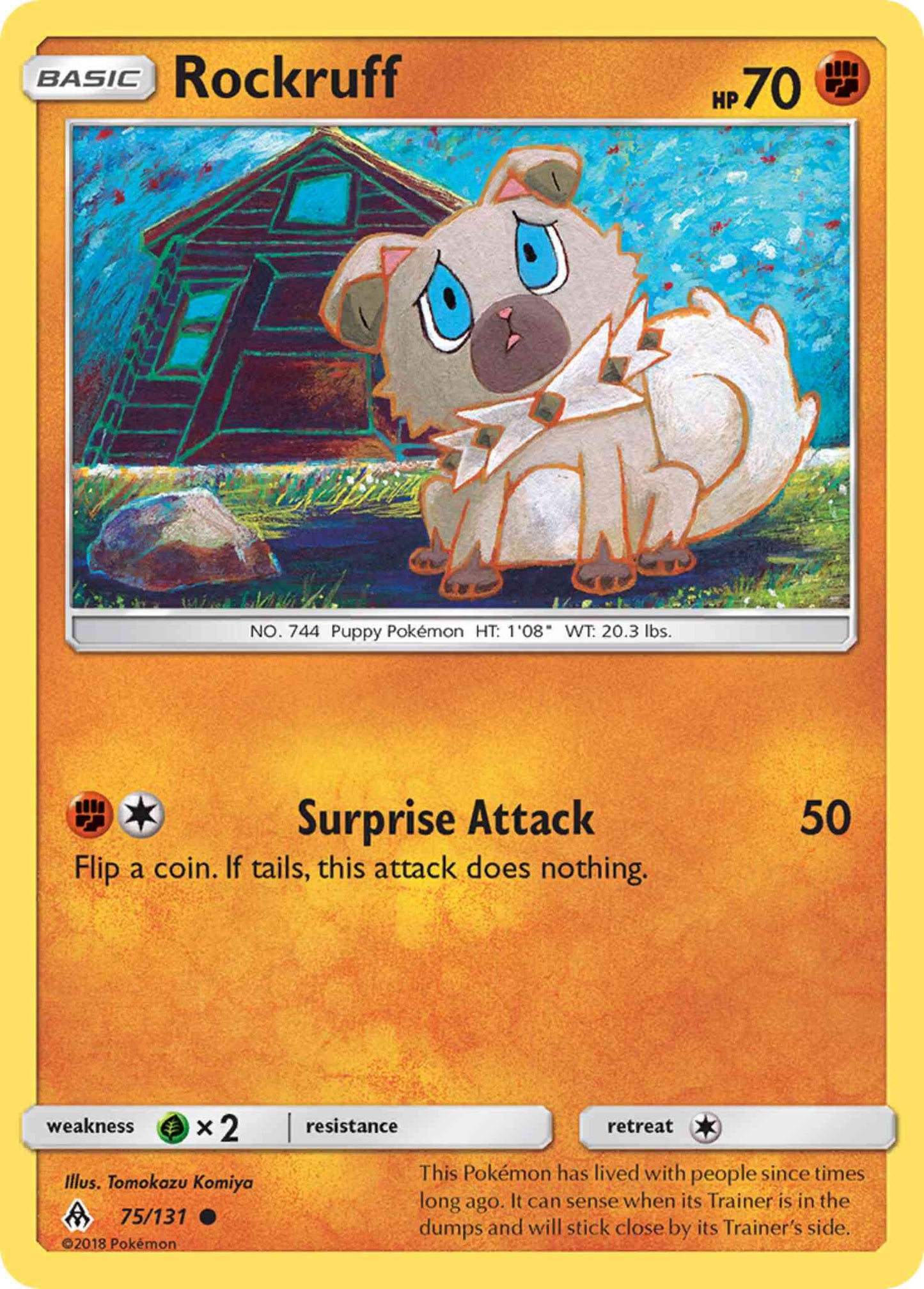 Rockruff - 75/131 - Common [sm6-75] [Reverse Holo]