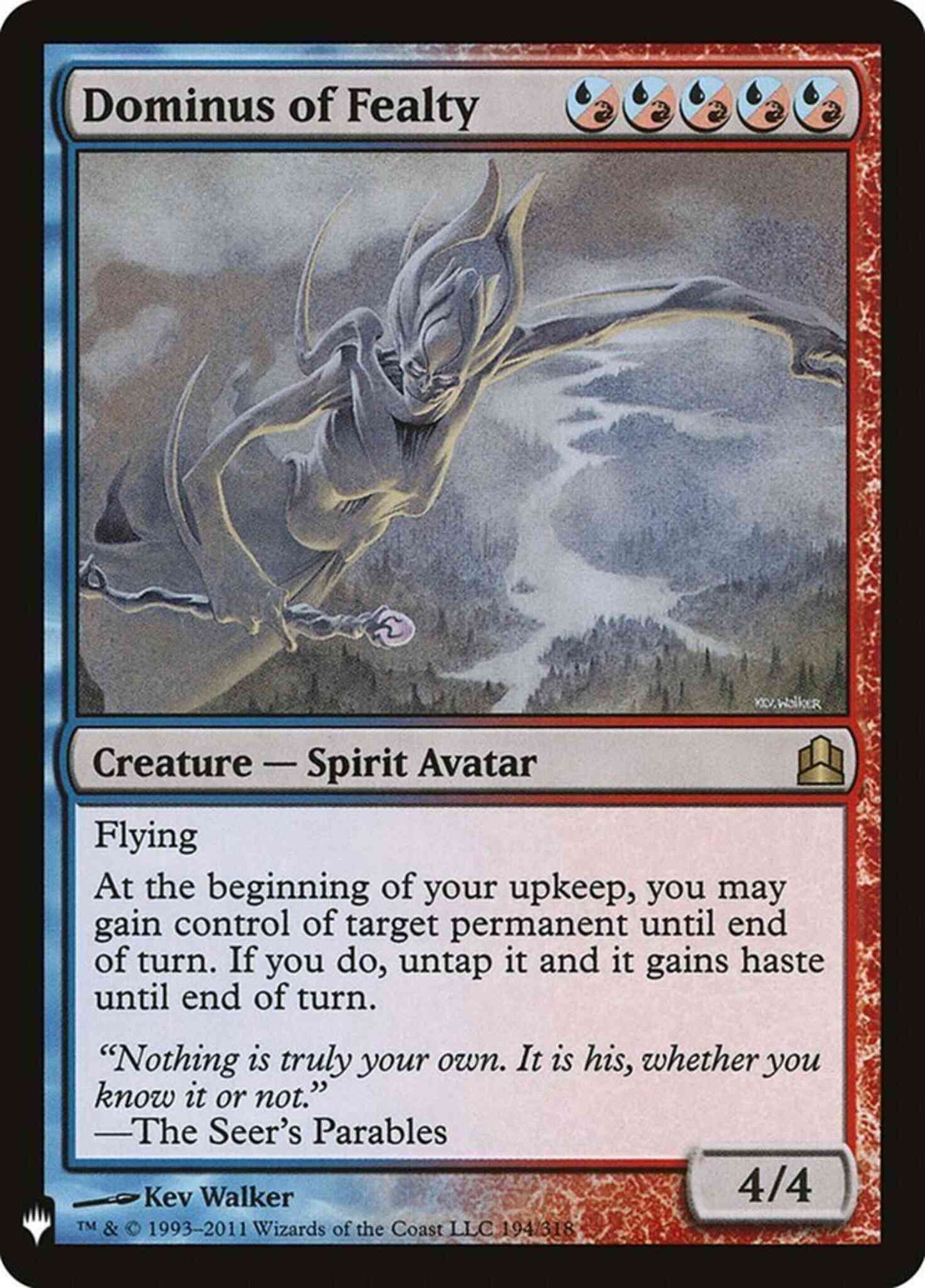Dominus of Fealty [CMD-194] [The List] [Non-Foil]