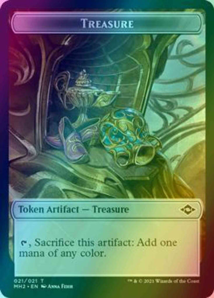 Treasure Token (21) // Zombie Token (06) [Modern Horizons 2 Tokens] [Foil]