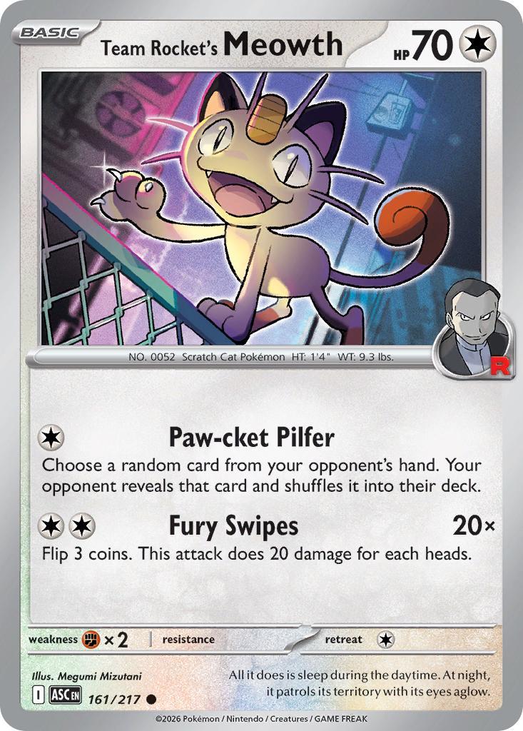 Team Rocket's Meowth - 161/217 - Common [me025-161] [Non-Holo]