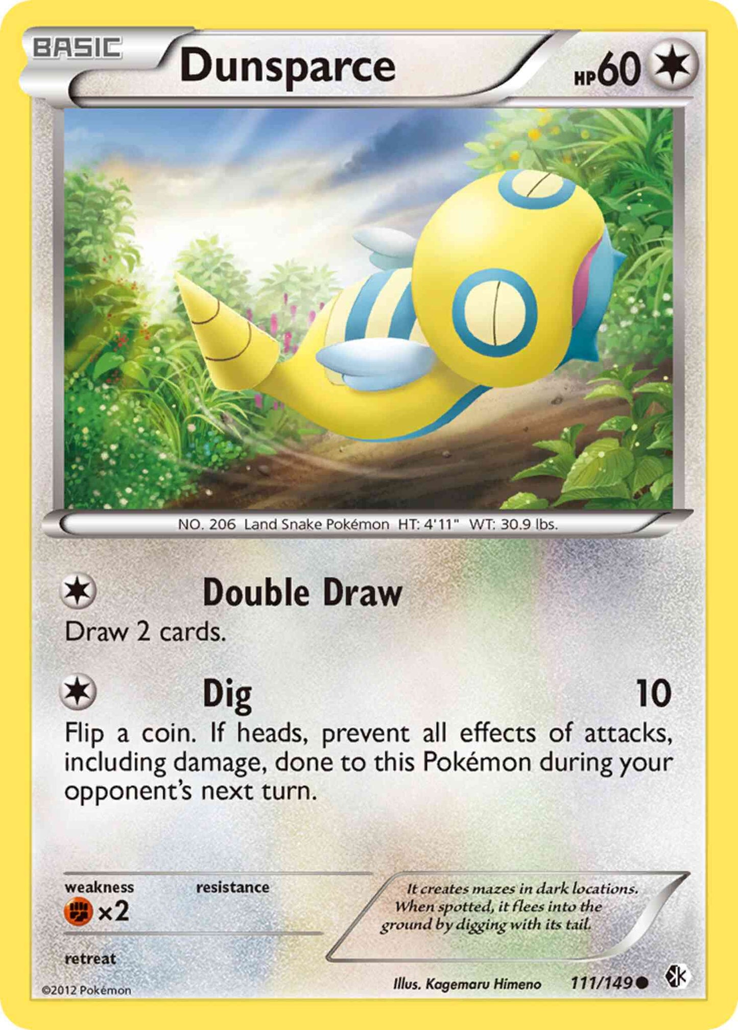 Dunsparce - 111/149 - Common [bw7-111] [Reverse Holo]