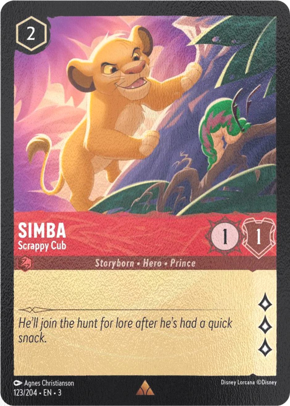 Simba - Scrappy Cub - 123/204 [Into the Inklands] [Cold Foil]