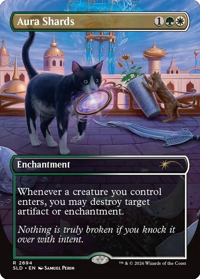 Aura Shards [2694] [Borderless] [Cats of Chaos] [Secret Lair Drop] [Non-Foil]