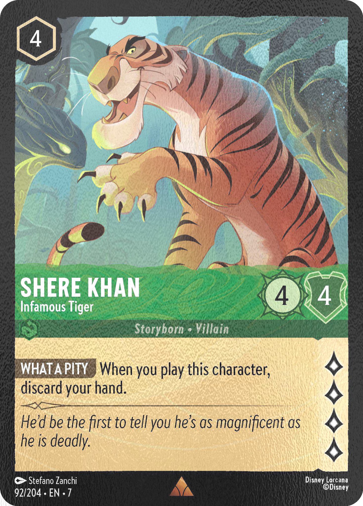 Shere Khan - Infamous Tiger - 92/204 [Archazia's Island] [Cold Foil]