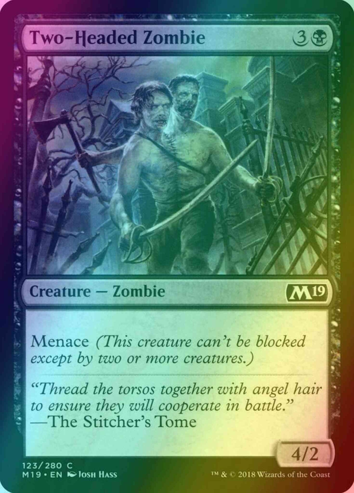 Two-Headed Zombie [123] [Core Set 2019] [Foil]